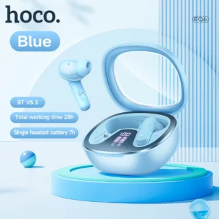 Hoco EQ6 TWS Wireless Earphones – Blue Color