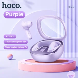 Hoco EQ6 TWS Wireless Earphones – Purple Color